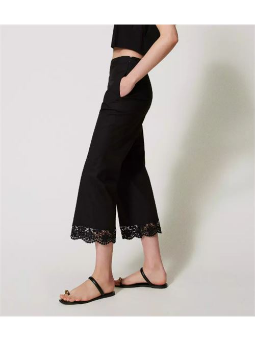 CROPPED PANTS TWIN SET | 251TT209400006 NERO